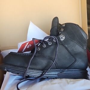 Wolverine Wedge Hellcat 6" Black High-Top Work Boots with Rugged Sole 10.5